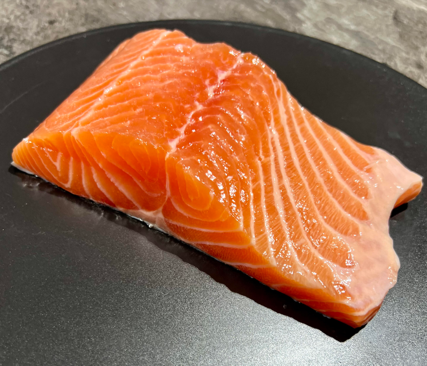 FRESH TASSIE SALMON FILLET, one only portion.