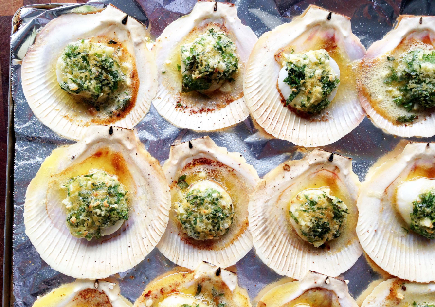 Scallops Half Shell Each