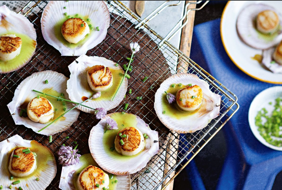 Scallops Half Shell Each