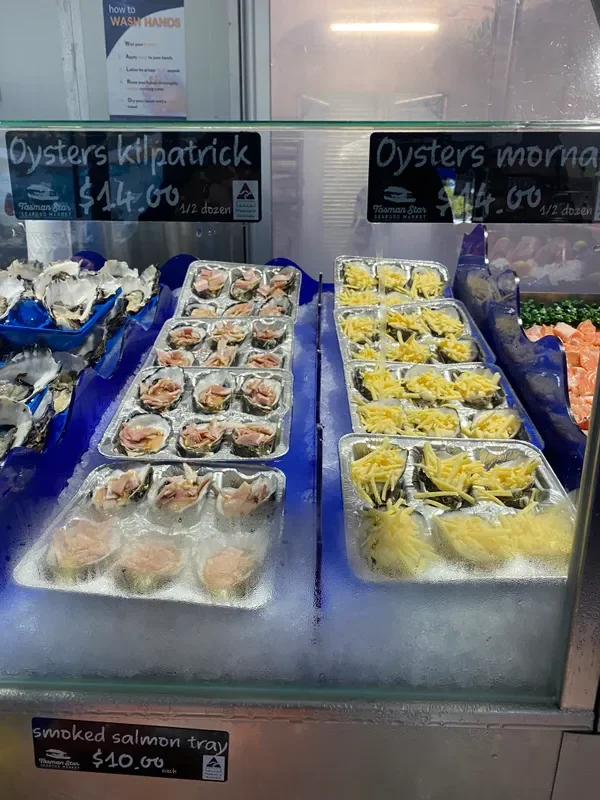 Oysters Kilpatrick and Mornay