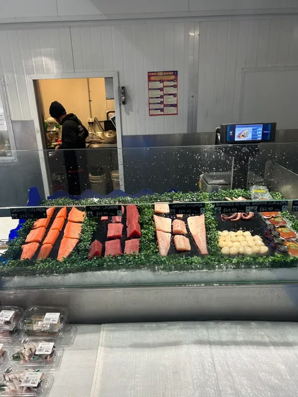 Sashimi and premium cuts counter