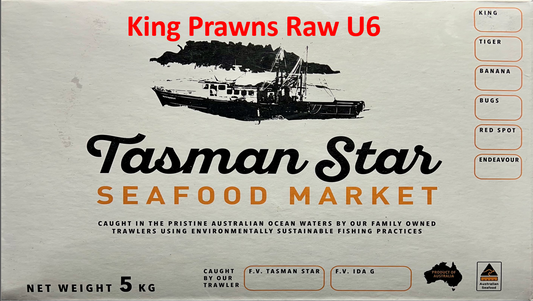 Prawns King Raw U6 5kg carton.