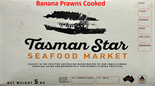 Banana Prawns Cooked 5kg carton.