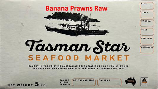 Banana Prawn Raw 5kg box.