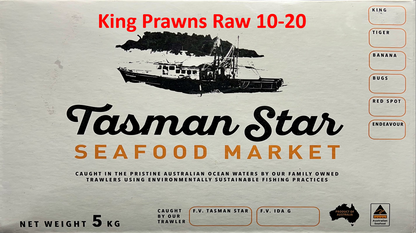 King Prawns Raw 10-20 5kg carton.