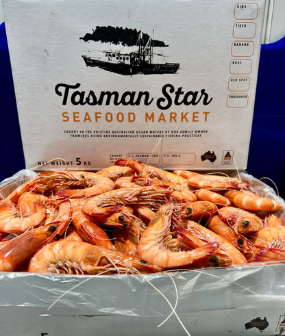 King Prawns Cooked Large 5kg carton.