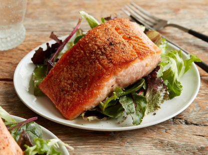 FRESH TASSIE SALMON FILLET, one only portion.