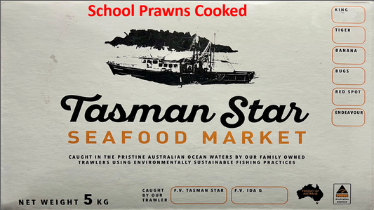 School Prawns Cooked 5kg carton.