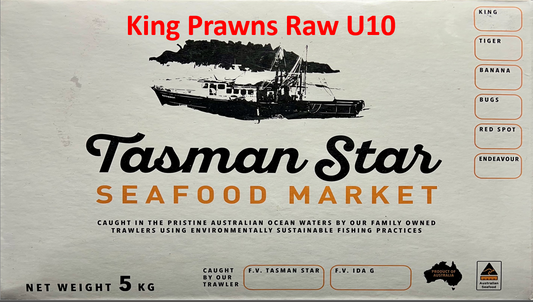 Prawns King Raw U10 5kg carton.